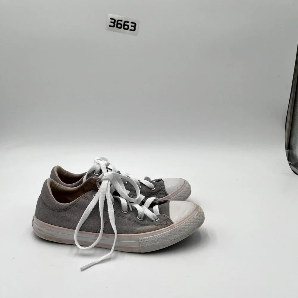Lot Of 2 Converse / Fila Kids 4‎ / 4.5 Skateboarding Shoes Gray Lace Up Sneakers